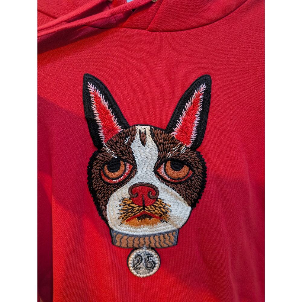 Gucci Year of the Dog 2018 Alessandro Michele Embroidered Graphic Hoodie Sz M - Picture 2 of 8